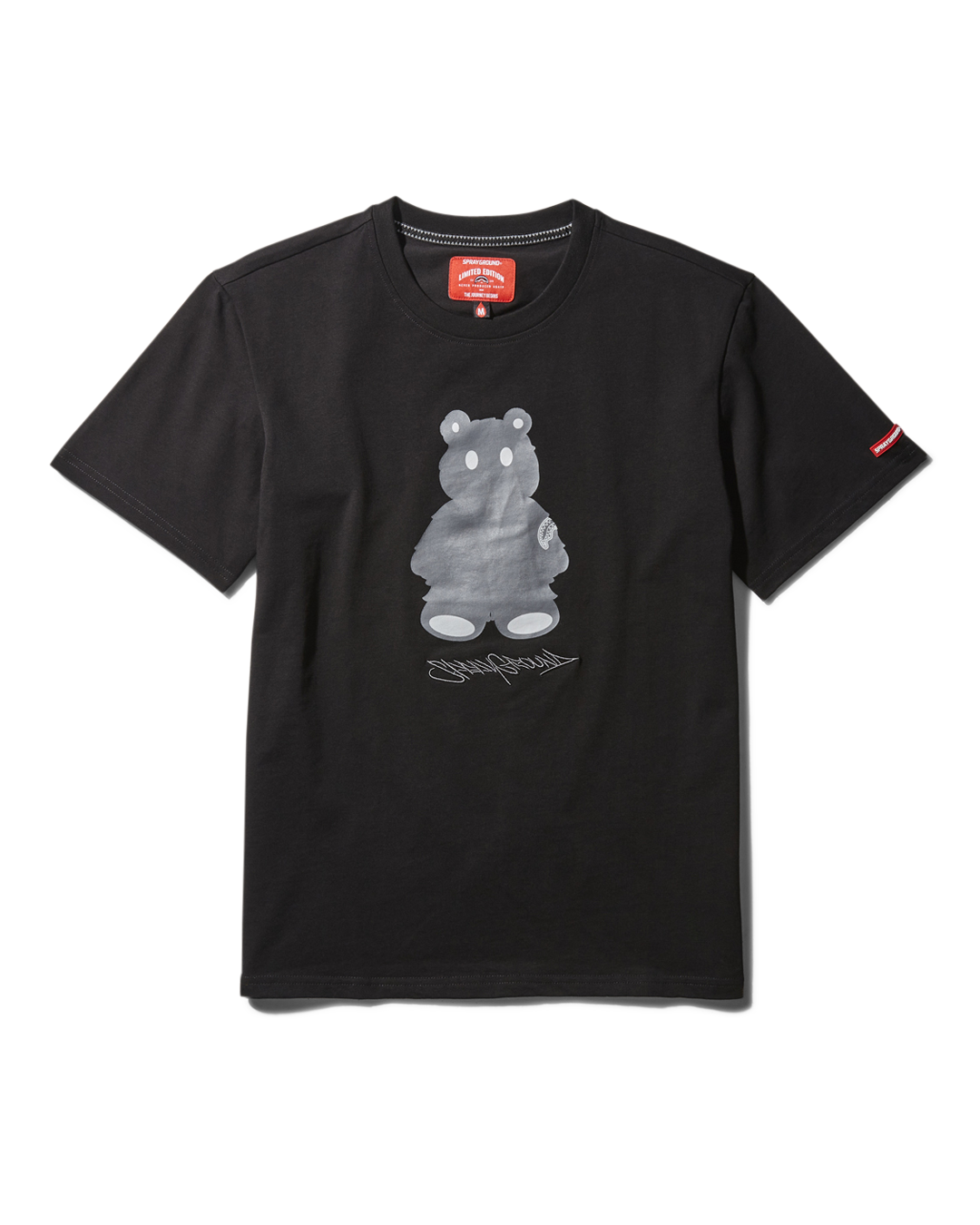 SHORT SLEEVE GRAPHIC MONEY BEAR T-SHIRT (BLACK)